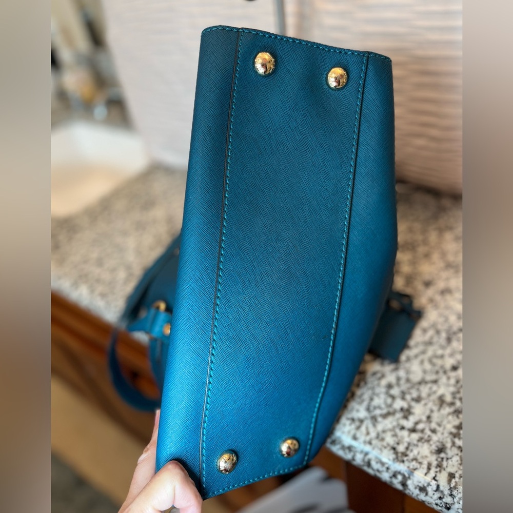 Michael Kors Teal Hamilton Satchel and Wallet Set! - Picture 5 of 16